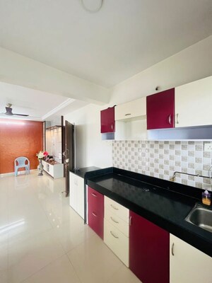 Kitchen in 3 BHK Apartment at Vijayalaxmi Laxmisatyam Residency, Dhanori – for Rent