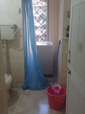 Bathroom in 2 BHK Apartment at Eden Woods complex, Manpada – for Rent