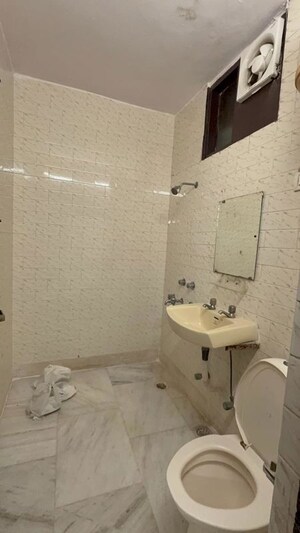 Bathroom in 3 BHK Builder Floor at Chittaranjan Park – for Rent
