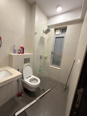 Bathroom in 3 BHK Apartment at Piramal Vaikunth Vraj, Balkum Pada – for Rent
