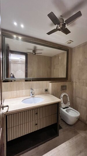 Bathroom in 4 BHK Builder Floor at Greater Kailash I – for Rent