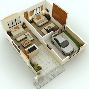 Floor Plan in 2 BHK Independent House at Panjappur – for Sale