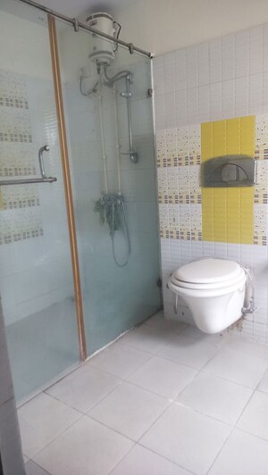 Bathroom in 3 BHK Apartment at Journalist Colony – for Rent