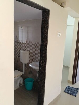 Bathroom in 1 BHK Apartment at Rajaram Sukur Enclave C Wing, Ghodbunder Road – for Sale