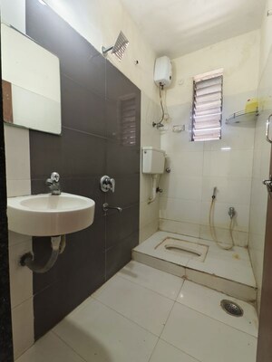 Bathroom in 2 BHK Apartment at Kamdhenu Eden Garden, Kharghar – for Rent