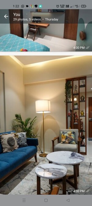 Living Room in 3 BHK Apartment at F5 Mount Unique, Baner – for Rent