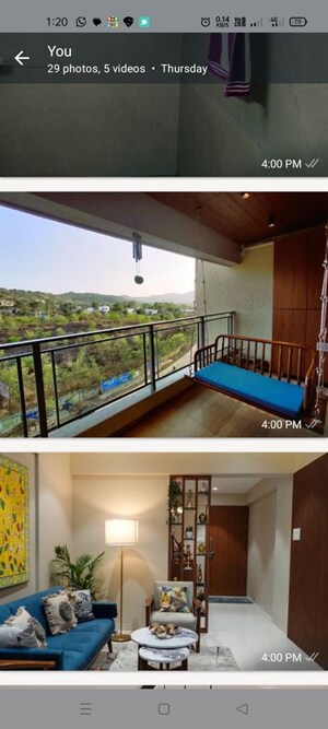 Balcony in 3 BHK Apartment at F5 Mount Unique, Baner – for Rent