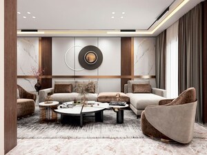 Living Room in 3 BHK Apartment at Ishaan The Element, Siddharth Vihar – for Sale
