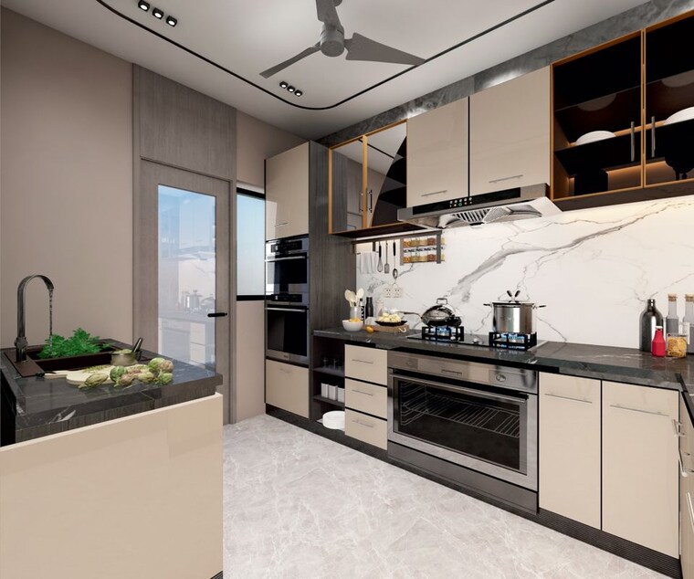 Kitchen, ishaan-the-element 3 Bedroom 2450 Sq.Ft. Apartment In Siddharth Vihar Ghaziabad 10733284