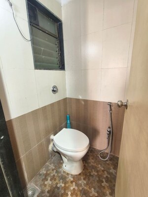 Bathroom in 1 BHK Apartment at Nisarg Hyde Park, Kharghar – for Rent