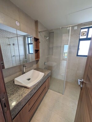 Bathroom in 2 BHK Apartment at Krisumi Waterfall Residences, Sector 36a – for Rent