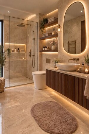 Bathroom in 4 BHK Apartment at Godrej Astra, Sector 54 – for Sale