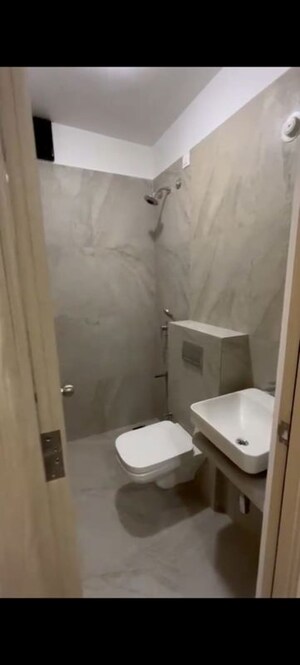 Bathroom in 2.5 BHK Apartment at Prescon Midtown Bay, Mahim West – for Rent