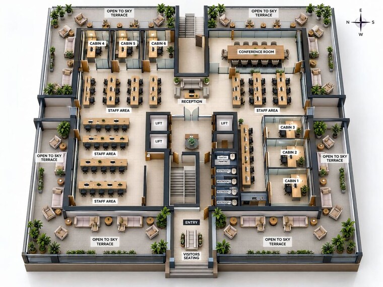 Floor Plan, laxmi-tower-bandra-east Commercial Office Space 4000 Sq.Ft. In Bandra East Mumbai 10733739