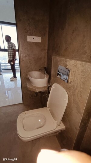 Bathroom in 1 BHK Apartment at Prescon Midtown Bay, Mahim West – for Rent