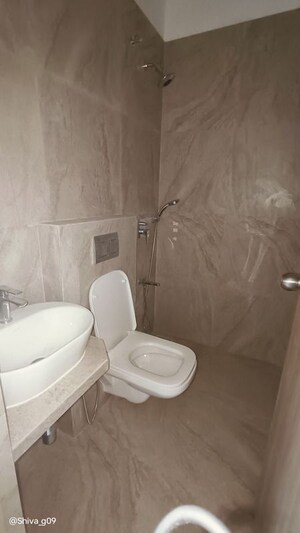 Bathroom in 1 BHK Apartment at Prescon Midtown Bay, Mahim West – for Rent