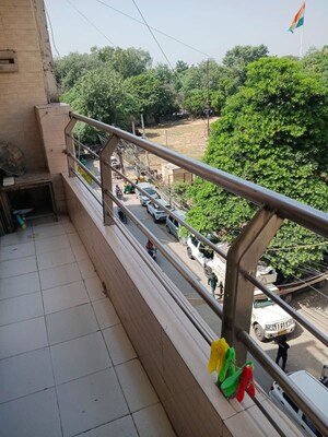 Balcony in 3 BHK Builder Floor at East Of Kailash – for Rent