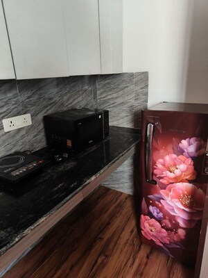 Kitchen in 1 BHK Builder Floor at Sushant Lok I – for Rent