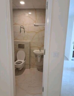 Bathroom in 3 BHK Apartment at Omaxe The Palace, Gomti Nagar – for Rent
