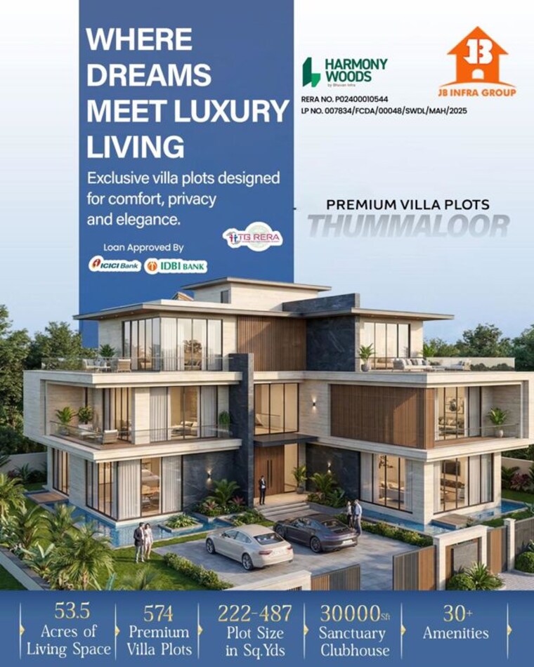 Exterior View, jb-harmony-woods  220 Sq.Yd. Plot In Thummaloor Hyderabad 10733854