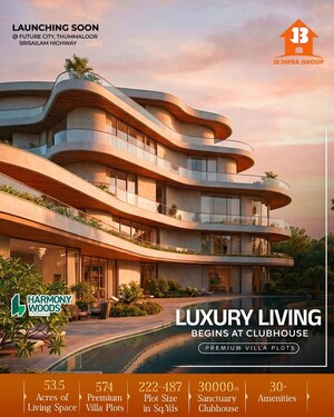  Plot – Exterior View View at JB Harmony Woods, Thummaloor - for Sale