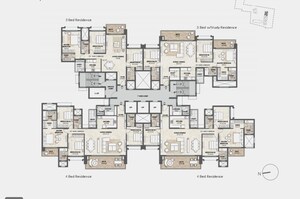 Floor Plan in 3 BHK Apartment at Lodha Azur, Bannerghatta Road – for Sale