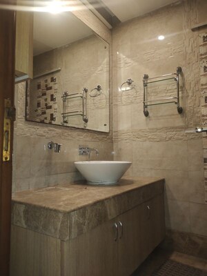 Bathroom in 4 BHK Builder Floor at New Friends Colony – for Rent