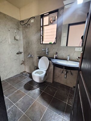 Bathroom in 3 BHK Apartment at Nyati Enchante, Wadgaon Sheri – for Rent