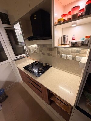 Kitchen in 3 BHK Apartment at Trendsquares Ambience, Thanisandra Main Road – for Rent