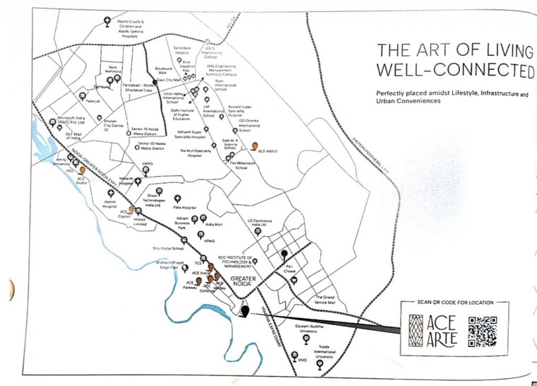 Map Location, ace-arte 4 Bedroom 2614 Sq.Ft. Apartment In Sector 150 Noida 10734946