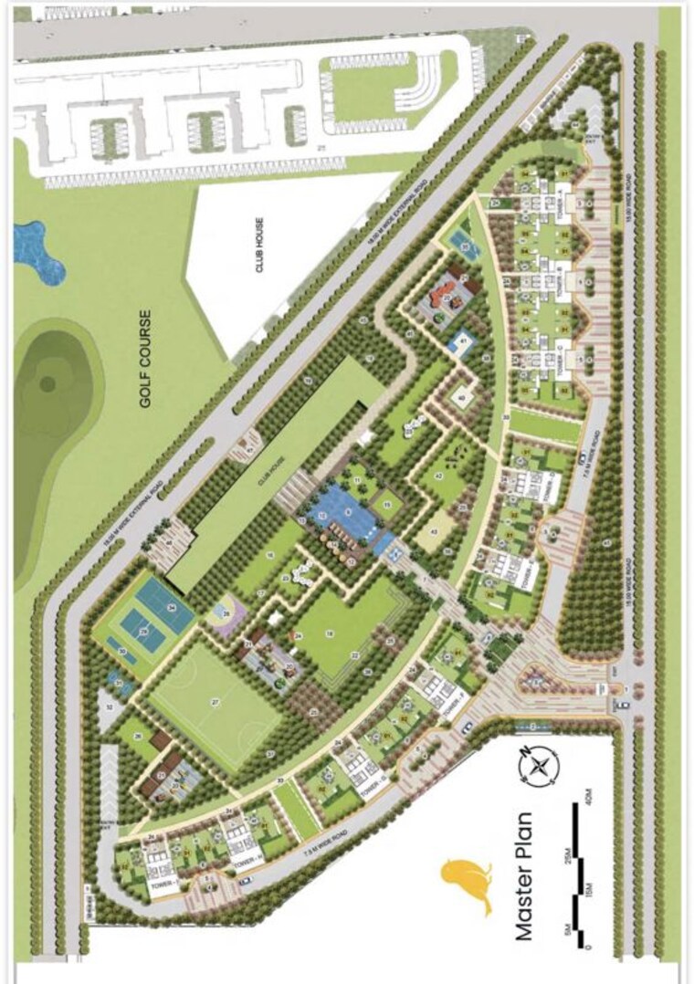 Master Plan, prateek-canary 3 Bedroom 2040 Sq.Ft. Apartment In Sector 150 Noida 10735031