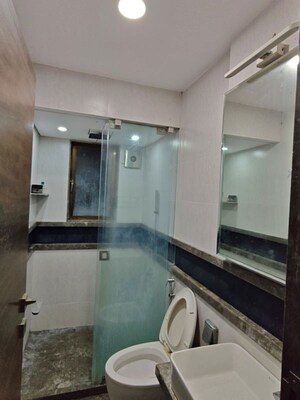 Bathroom in 2 BHK Apartment at Raj Kiran CHS, Andheri West – for Rent