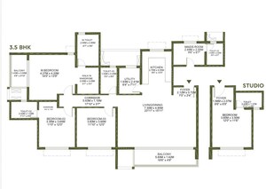 Floor Plan in 3 BHK Apartment at Godrej Lakeside Orchard, Sarjapur Road – for Sale