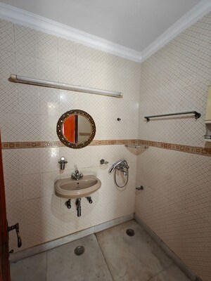 Bathroom in 3 BHK Builder Floor at Malviya Nagar – for Rent