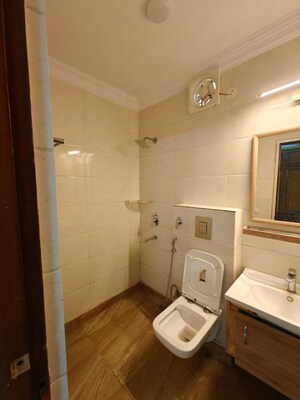 Bathroom in 3 BHK Builder Floor at Malviya Nagar – for Rent