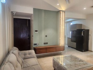 Living Room in 3 BHK Apartment at Maya Green Lotus Utsav, International Airport Road – for Rent