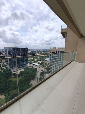 Balcony in 3 BHK Apartment at Bhartiya Leela Residences, Thanisandra Main Road – for Rent
