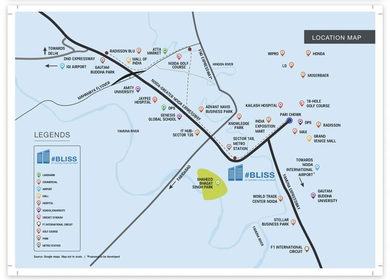 Map Location, godrej-palm-retreat 3 Bedroom 2450 Sq.Ft. Apartment In Sector 150 Noida 10735934