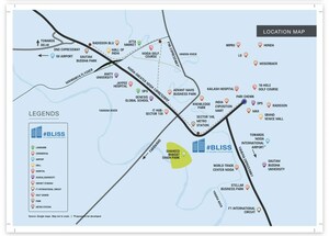 2 BHK Apartment – Map Location View at Godrej Palm Retreat, Sector 150 - for Sale
