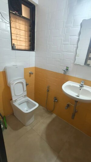 Bathroom in 3 BHK Apartment at Patel Heritage, Kharghar – for Rent