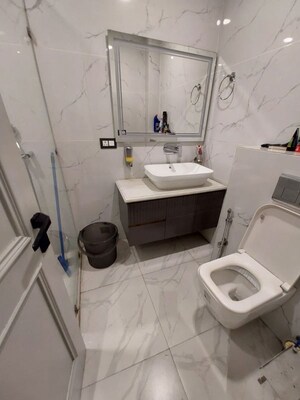 Bathroom in 3 BHK Builder Floor at Shivalik Colony – for Rent
