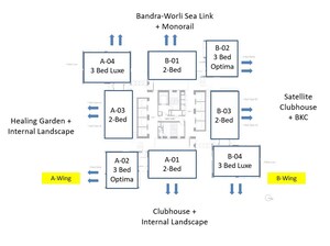Floor Plan in 3 BHK Apartment at Lodha New Cuffe Parade, Wadala – for Sale
