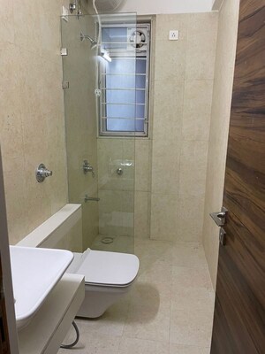 Bathroom in 2 BHK Apartment at Romell Aether, Goregaon East – for Rent