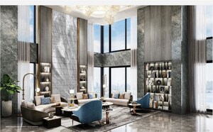 Living Room in 6+ BHK Apartment at Lodha Marq, Tardeo – for Sale