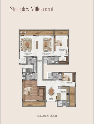 Floor Plan in 3.5 BHK Apartment at DRK Bellagio, Kithiganur – for Sale