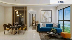 Living Room in 1 BHK Apartment at Lodha Crown Kolshet, Kolshet Road – for Sale