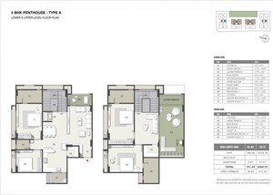 Floor Plan in 4 BHK Penthouse at Wapa – for Sale