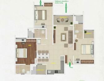 3 BHK 1537 Sq.Ft. Apartment in Rohan Ekanta