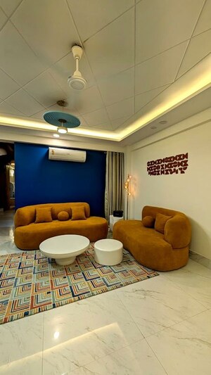 Living Room in 2 BHK Apartment at Palm Residency Chhatarpur, Chattarpur – for Rent