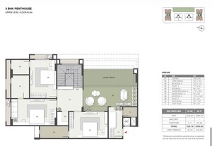 Floor Plan in 5 BHK Penthouse at Godhavi – for Sale